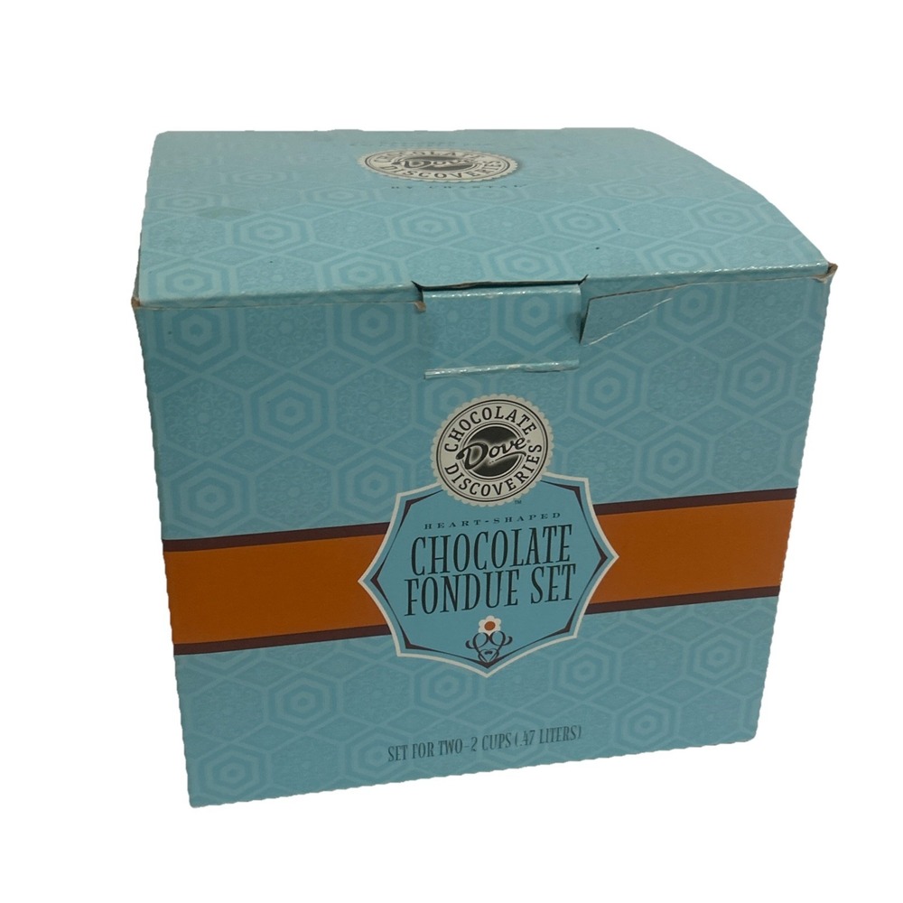 Chocolate Fondue Set  For Two -2 Cups New Open Box